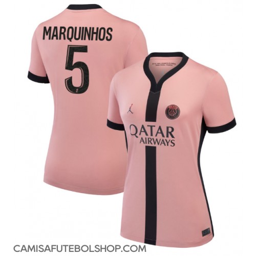 Camisa de time de futebol Paris Saint-Germain Marquinhos #5 Replicas 3º Equipamento Feminina 2024-25 Manga Curta